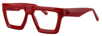 Thumbnail for Afro Motif Women Eyeglasses: Adaeze - Red - SpecSMART Eye Clinic (Diagonal View)