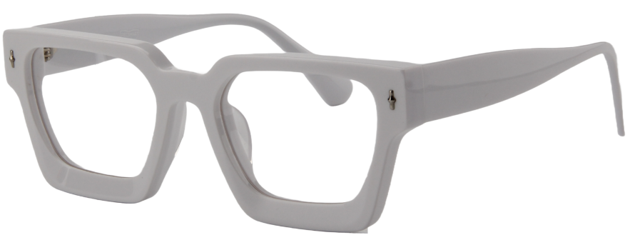 Afro Motif Women Eyeglasses: Zainab - White  - SpecSMART Eye Clinic (Diagonal View)