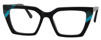 Thumbnail for Afro Motif Women Eyeglasses: Temi - Black - SpecSMART Eye Clinic (Front View)