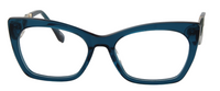 Thumbnail for Afro Motif Women Eyeglasses: Zara - Transparent Dark Blue - SpecSMART Eye Clinic (Front View)