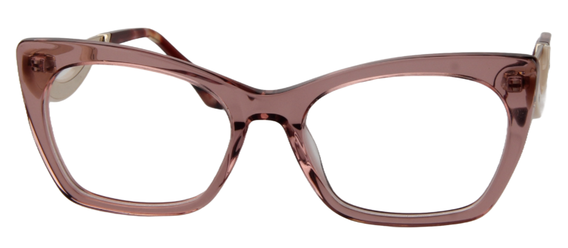 Afro Motif Women Eyeglasses: Zara - Transparent Pink - SpecSMART Eye Clinic (Front View)