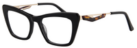 Thumbnail for Afro Motif Women Eyeglasses: Folasade - Black - SpecSMART Eye Clinic (Diagonal View)