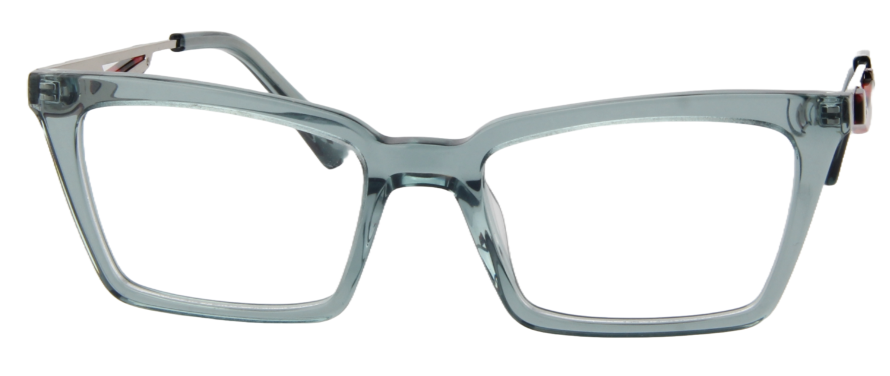 Afro Motif Women Eyeglasses: Amaka - Transparent Green - SpecSMART Eye Clinic (Front View)
