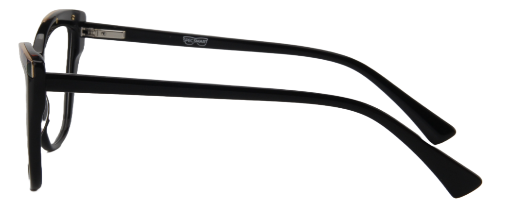Afro Motif Women Eyeglasses: Nia - Black - SpecSMART Eye Clinic (Side View)