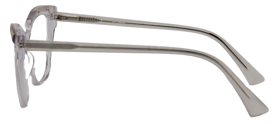 Afro Motif Women Eyeglasses: Nia - Transparent - SpecSMART Eye Clinic (Side View)