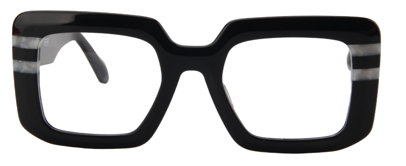 Afro Motif Women Eyeglasses: Chinasa - Black - SpecSMART Eye Clinic (Front View)