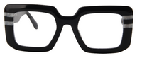 Thumbnail for Afro Motif Women Eyeglasses: Chinasa - Black - SpecSMART Eye Clinic (Front View)