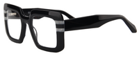Thumbnail for Afro Motif Women Eyeglasses: Chinasa - Black - SpecSMART Eye Clinic (Diagonal View)