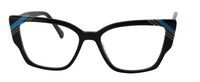 Thumbnail for Afro Motif Women Eyeglasses: Eshe - Black - SpecSMART Eye Clinic (Front View)