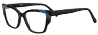 Thumbnail for Afro Motif Women Eyeglasses: Eshe - Black - SpecSMART Eye Clinic (Diagonal View)