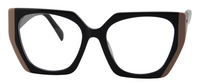 Thumbnail for Afro Motif Women Eyeglasses: Yara - Black Nude - SpecSMART Eye Clinic (Front View)