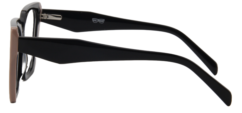 Afro Motif Women Eyeglasses: Yara - Black Nude - SpecSMART Eye Clinic (Side View)