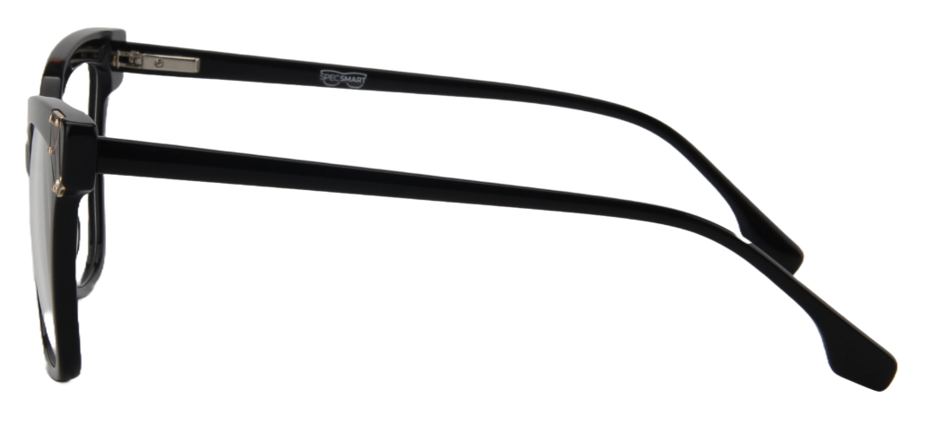 Afro Motif Women Eyeglasses: Sade - Black - SpecSMART Eye Clinic (Side View)