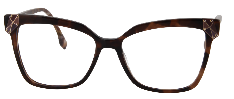 Afro Motif Women Eyeglasses: Sade - Brown Tortoise - SpecSMART Eye Clinic (Front View)