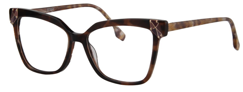Afro Motif Women Eyeglasses: Sade - Brown Tortoise - SpecSMART Eye Clinic (Diagonal View)