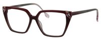 Thumbnail for Afro Motif Women Eyeglasses: Tinashe - Burgundy - SpecSMART Eye Clinic (Diagonal View)