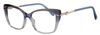 Thumbnail for Afro Motif Women Eyeglasses: Ndali - Transparent Blue - SpecSMART Eye Clinic (Diagonal View)