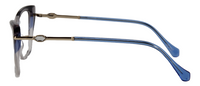 Thumbnail for Afro Motif Women Eyeglasses: Ndali - Transparent Blue - SpecSMART Eye Clinic (Side View)