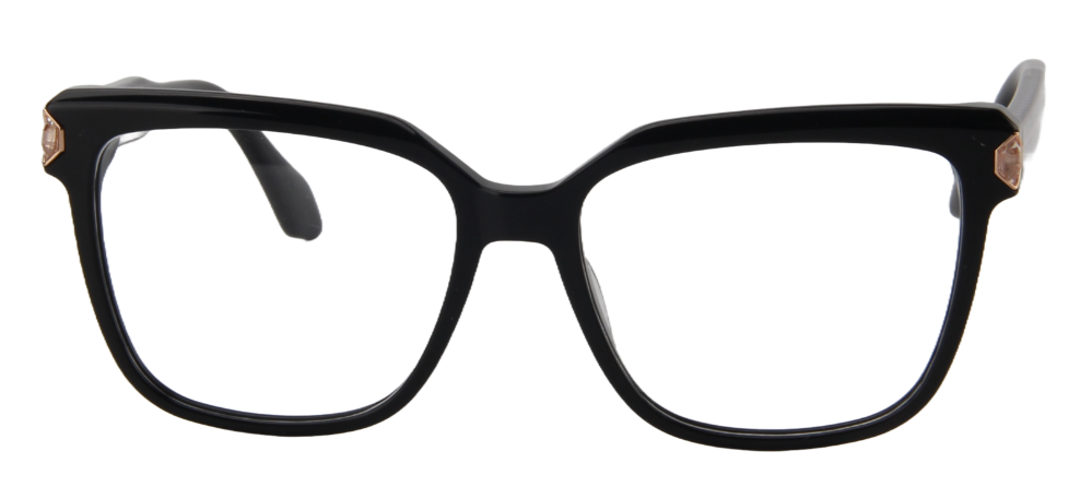 Afro Motif Women Eyeglasses: Ireti - Black Clear - SpecSMART Eye Clinic (Front View)