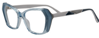 Thumbnail for Afro Motif Women Eyeglasses: Buhle - Transparent Blue White - SpecSMART Eye Clinic (Diagonal View)