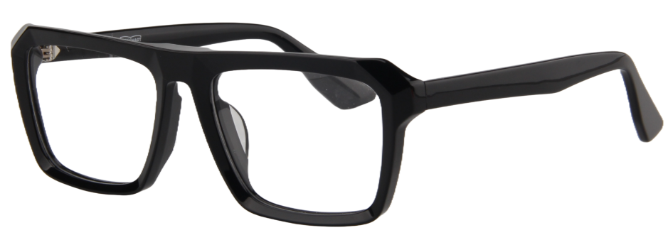 Safari Men Afro Motif Eyeglasses: Tolu - Black - SpecSMART Eye Clinic (Diagonal View)