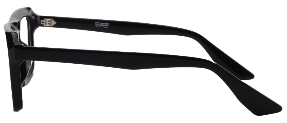 Safari Men Afro Motif Eyeglasses: Tolu - Black - SpecSMART Eye Clinic (Side View)