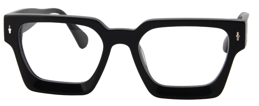Safari Men Afro Motif Eyeglasses: Sekou - Black - SpecSMART Eye Clinic (Front View)
