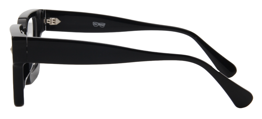Safari Men Afro Motif Eyeglasses: Sekou - Black - SpecSMART Eye Clinic (Side View)