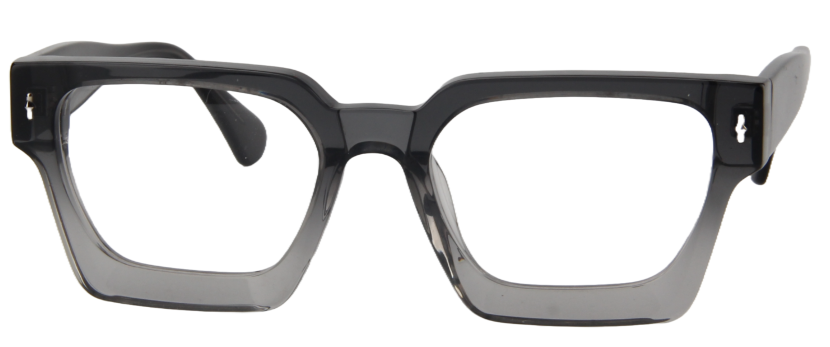 Safari Men Afro Motif Eyeglasses: Sekou - Transparent Grey - SpecSMART Eye Clinic (Front View)