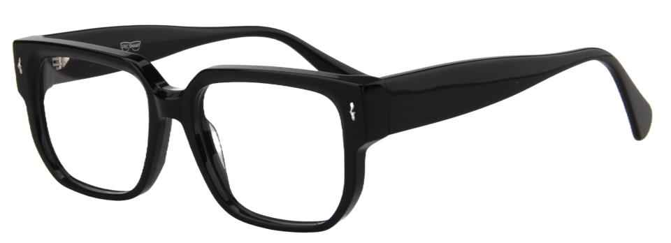 Safari Men Afro Motif Eyeglasses: Uche - Black - SpecSMART Eye Clinic (Diagonal View)