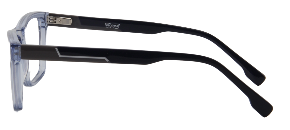 Safari Men Afro Motif Eyeglasses: Olumide - Navy Blue - SpecSMART Eye Clinic (Side View)
