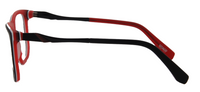 Thumbnail for Safari Men Afro Motif Eyeglasses: Ndidi - Black Red - SpecSMART Eye Clinic (Side View)