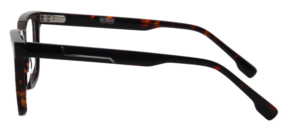 Safari Men Afro Motif Eyeglasses: Tari - Brown Tortoise - SpecSMART Eye Clinic (Side View)