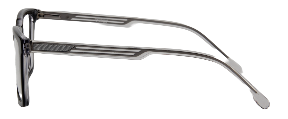 Safari Men Afro Motif Eyeglasses: Abiola - Black Transparent - SpecSMART Eye Clinic (Side View)