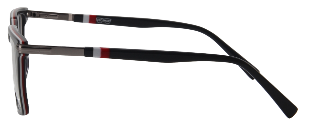 Safari Men Afro Motif Eyeglasses: Gbenga - Dark Grey - SpecSMART Eye Clinic (Side View)
