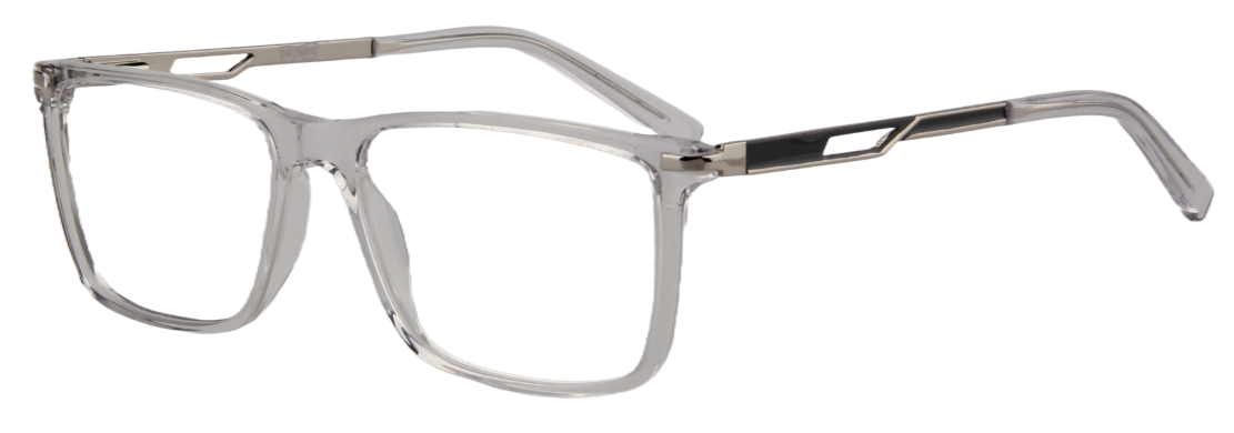 Safari Men Afro Motif Eyeglasses: Ikenna - Transparent - SpecSMART Eye Clinic (Diagonal View)