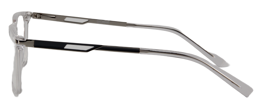Safari Men Afro Motif Eyeglasses: Ikenna - Transparent - SpecSMART Eye Clinic (Side View)