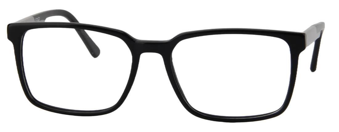 Safari Men Afro Motif Eyeglasses: Thabo - Black Grey - SpecSMART Eye Clinic (Front View)