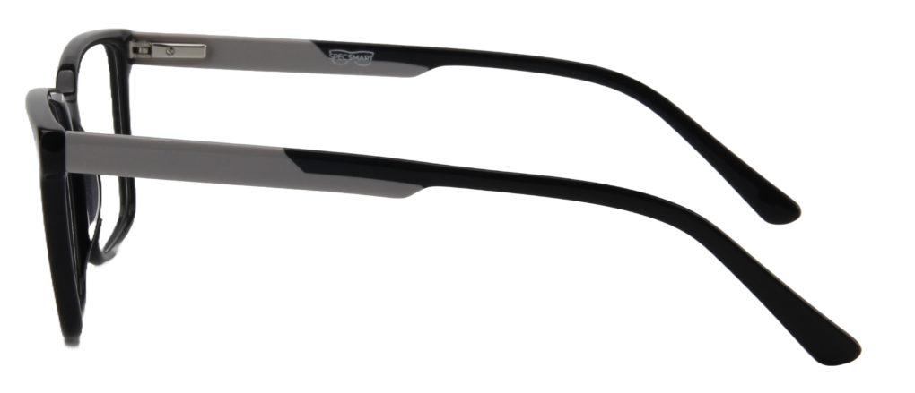 Safari Men Afro Motif Eyeglasses: Thabo - Black Grey - SpecSMART Eye Clinic (Side View)