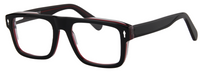 Thumbnail for Safari Men Afro Motif Eyeglasses: Ade - Black Red - SpecSMART Eye Clinic (Diagonal View)
