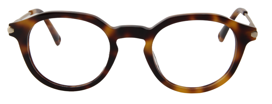 Safari Men Afro Motif Eyeglasses: Megxo - Demi Gold - SpecSMART Eye Clinic (Front View)