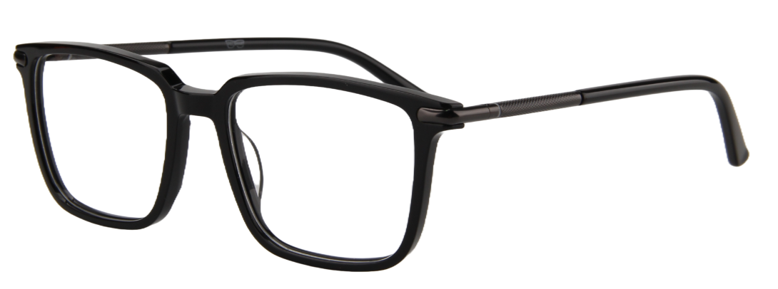 Safari Men Afro Motif Eyeglasses: Kossi - Demi Gun - SpecSMART Eye Clinic (Diagonal View)