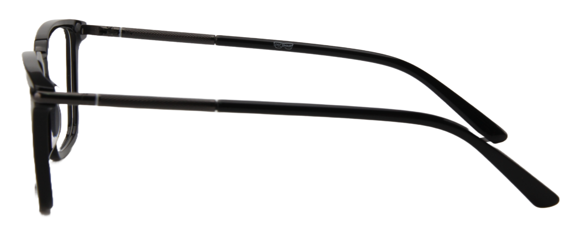 Safari Men Afro Motif Eyeglasses: Kossi - Demi Gun - SpecSMART Eye Clinic (Side View)