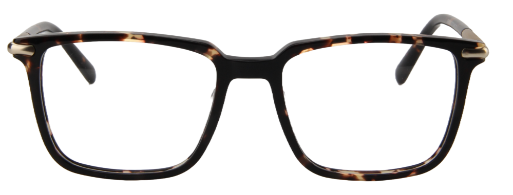 Safari Men Afro Motif Eyeglasses: Kossi - Demi Gold - SpecSMART Eye Clinic (Front View)