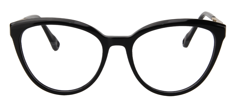 Safari Women Afro Motif Eyeglasses: Jemmy - Black Gold - SpecSMART Eye Clinic (Front View)