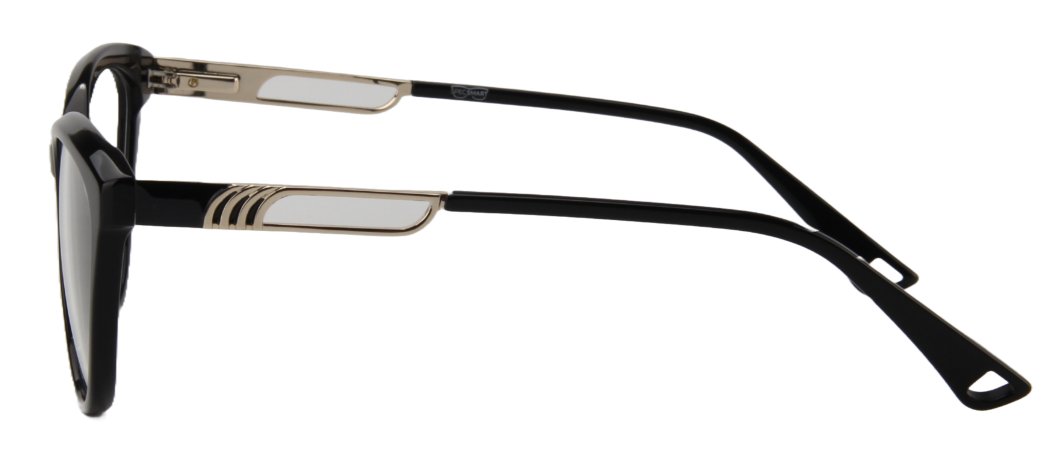 Safari Women Afro Motif Eyeglasses: Jemmy - Black Gold - SpecSMART Eye Clinic (Side View)