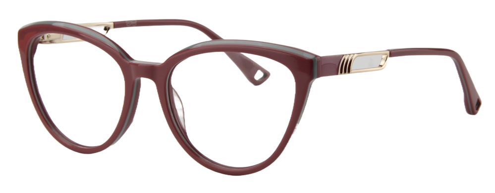 Safari Women Afro Motif Eyeglasses: Jemmy - Red Gold - SpecSMART Eye Clinic (Diagonal View)