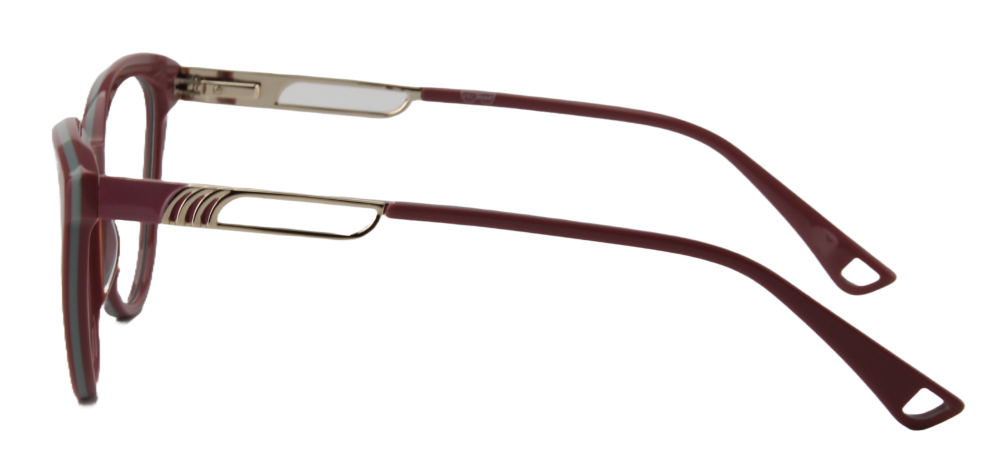 Safari Women Afro Motif Eyeglasses: Jemmy - Red Gold - SpecSMART Eye Clinic (Side View)