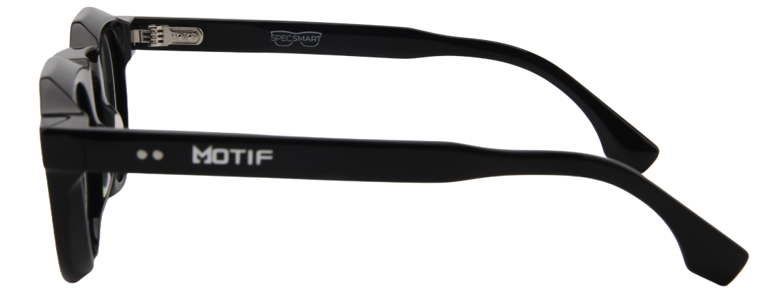 Safari Men Afro Motif Eyeglasses: Adebayo - Black - SpecSMART Eye Clinic (Side View)