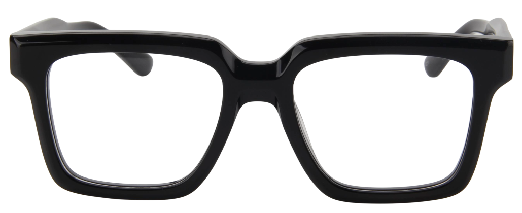 Safari Men Afro Motif Eyeglasses: Tunde - Black - SpecSMART Eye Clinic (Front View)